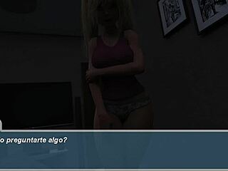 rosie confronts daddy over bathroom fun in steamy visual novel