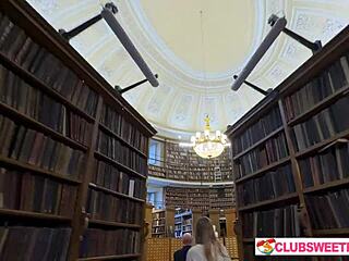 hey these 18yo lesbians finger lick juicy shaved pussies in kinky library orgy