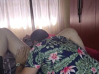 BLONDE PUSSY LICKED BEFORE HOT CREAMPIE!