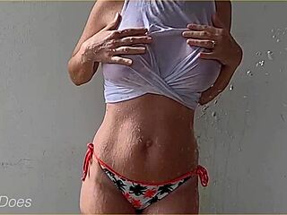 i love watching my massive wife's huge tits in wet shirt comp