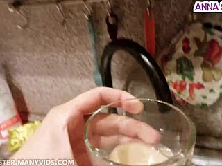 i got turned on by roommate in kitchen after friday night fun