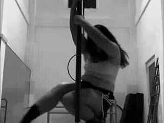 pinay heels striptease rips clothes in bisexual pole dance tease