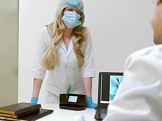 naughty nurse fucked hard on doctors desk sloppy creampie