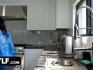 Lucky guy comforts lonely housewife with throbbing cock creampie