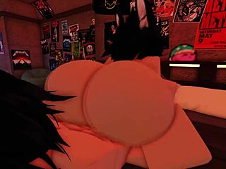 She learns to bounce on massive white cock in roblox