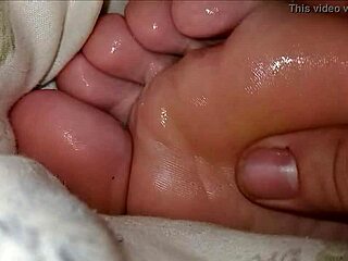 girlfriend's feet worshipped so intensely?