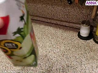 i got turned on by roommate in kitchen after friday night fun