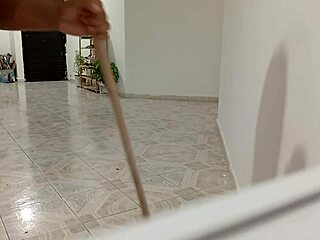 Curvy Mexican Neighbor Cleans New Apartment with Chubby Latina Vibes