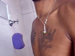 Skinny Young Brazilian Tattoo Girl Fucked Hard in Bathroom by Novinho