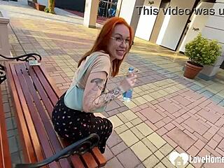 i pick up redhead hottie for public toilet fun