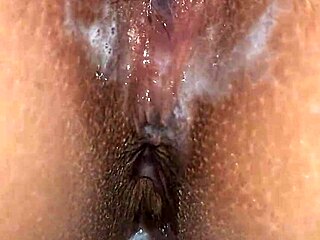 wet pussy toy play ends in juicy creampie fuck