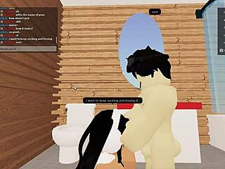 roleplay slut gets hardcore fucked deep in roblox condo game part one