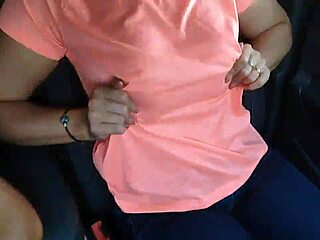 BIG TITS FLASHED OUTDOOR IN PUBLIC CAR RIDE WITH NATURAL BOUNCING BOOBS EXPOSED