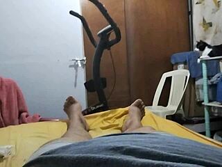 i finger my hairy pussy right after he leaves