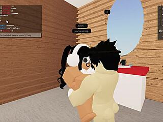 roleplay slut gets hardcore fucked deep in roblox condo game part one