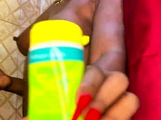 Ebony's ripped clothes drip in public golden shower