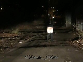 hey autumn strips naked flashing pussy outdoors