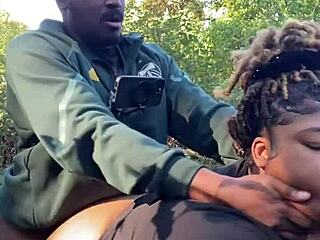 Ebony BBW milf wears no panties sundress begs big black cock creampie pussy