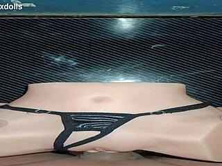 trailer candy's black thong leads to hot desk play