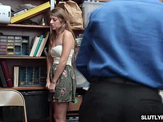 Blonde Teen Shoplifter Alyce Anderson Sucks Cock Hardcore