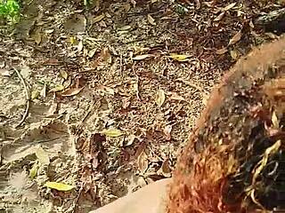 risky public beach blowjob creampie on latina big ass face