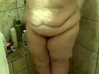 curvy bbw wife showers her big ass and tits part 2