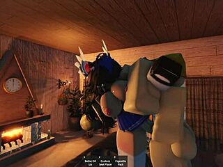 Rough Big Cock Slut Fucks Monster Ass in Roblox