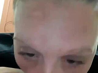 Brunette Deepthroats Monster Cock In Close-Up Blowjob