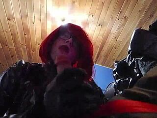 bold sub doms dummy with kinky leather boots dildo sucking bdsm fetish play