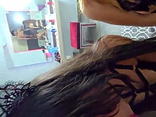 POV watching skinny sluts Marianita and friend take anal creampie pounding