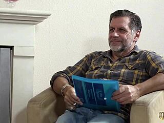 teens threesome with old guy ends in cum swallowing orgasms