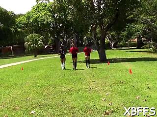 Petite Teens Suck Balls Lick Snatches In Passionate Play