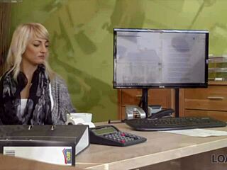 blonde babe aces pleasurable casting for cash loan