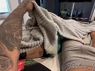 Woke up next to endowed cock and sucked it before riding wildly