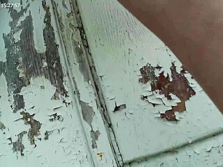 blonde strips naked outdoors in public flashing her curves