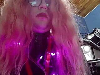 bold sub doms dummy with kinky leather boots dildo sucking bdsm fetish play