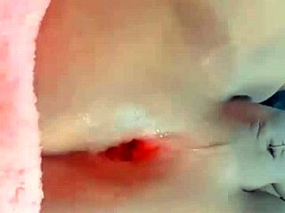 Trans Cuzinho Stretched by Thick Dildo Anal Toy Play