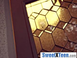 Cute Petite Blonde Teen Dominated Roughly By Huge Cock Stalker!