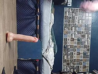 petite young woman squirts fountain helping stranger explode wildly