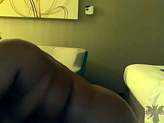 Ebony BBW deepthroats BBC hotel face fuck ends in facial