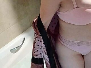 Muscular babe's lingerie RIPPED OFF for DOGGYSTYLE wet pussy pounding in tub