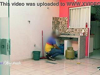 Hey delivery boy, hot milf Thay Ksada greets you naked from shower in nightgown?