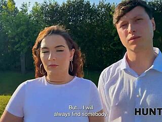 hey watch this czech babe cheat at the pond with a stranger while her guy watches