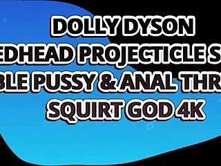 dolly dyson's pussy squirts wild in double vaginal action